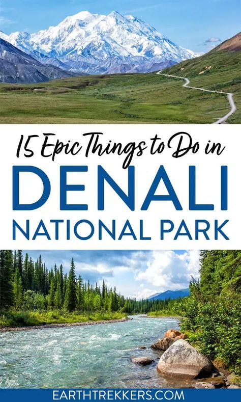 Denali National Park travel guide. Best things to do in Denali National Park and Preserve: Denali Park Road, Savage River, Savage Alpine Trail, Eielson, Wonder Lake, Kantishna, Mount Healy, best hikes, best views of Denali, when to visit, where to stay, and sample itineraries to help you plan your time. Denali National Park Itinerary, Native Alaskan Culture, Things To Do In Denali Alaska, Alaska Denali, Alaska Hiking, Denali Alaska, Alaska Road Trip, Alaska National Parks, Alaska Trip