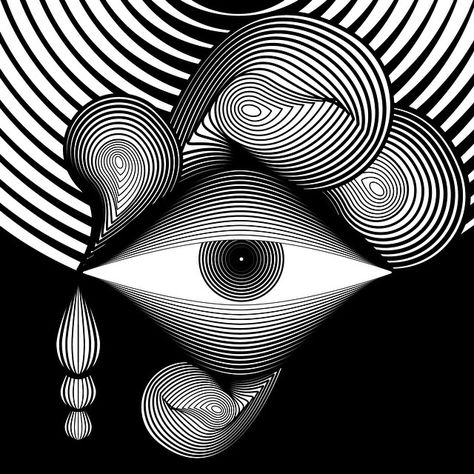 Ojo. Abstracto Lineal. Ilustración Digital. Tarot Illustration, Indie Art, Graphics Inspiration, Dot Painting, Line Art Drawings, Line Drawing, Art Drawings, Art Inspiration, Dots