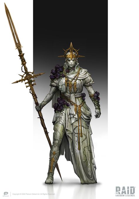 ArtStation - Revived statue, Artem Priakhin Statue Character Design, Armor Character Design, Raid Shadow Legends, The Art Showcase, Character Statue, Art Showcase, Statue Art, 다크 판타지, Knight Art