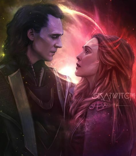 Loki And Wanda, Scarlet Witch Marvel, Scarlett Witch, Destroyer Of Worlds, Wanda And Vision, Marvel Comics Art, Loki Laufeyson, Tom Hiddleston Loki, Scarlet Witch