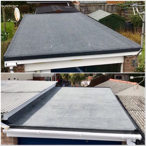 Garage Flat Roof Flat Garage Roof Ideas, Flat Roof Garage, Sun Panels, Garage Extension, Concrete Garages, Garage Roof, Kitchen Redesign, Sun Roof, Garage Conversion