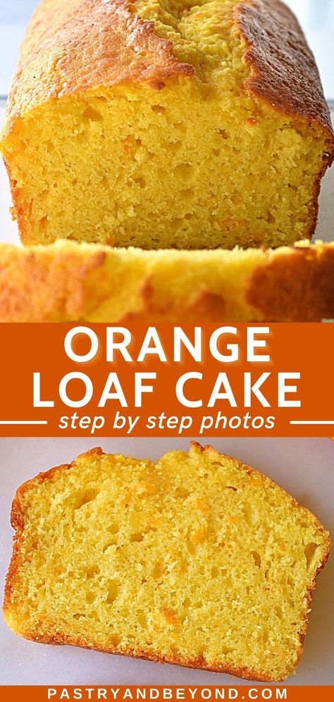 You'll love this delicious orange cake loaf that is soft and moist! It is so easy to make with only 6 ingredients! You can have it as orange bread for breakfast or a delicious afternoon tea snack. Delicious Orange Cake, Moist Orange Cake, Orange Bread Recipe, Orange Loaf Cake, Orange Loaf, Bread For Breakfast, Orange Dessert, Orange Bread, Cake Loaf