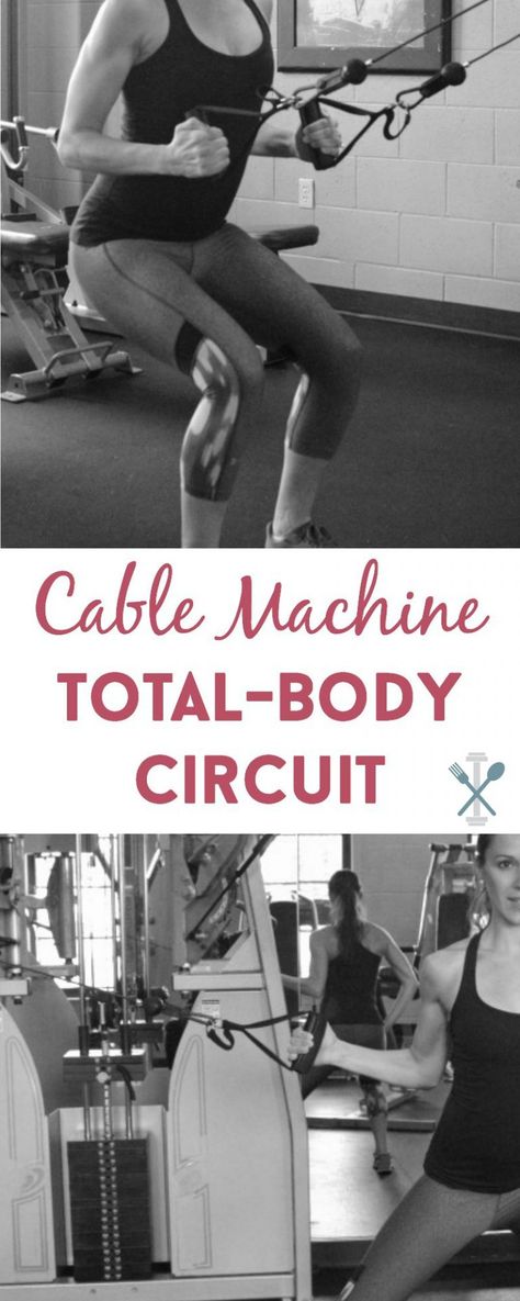 This total-body workout uses the cable machine to target multiple muscle groups for an incredible workout at the gym! A resistance strength training circuit Weight Machine Workout, Smith Machine Workout, Cable Machine Workout, Gym Workouts Machines, Strength Training For Beginners, Cable Workout, Workout At The Gym, Gym Antrenmanları, Hiit Workout At Home