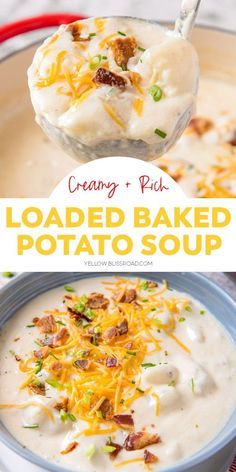 Baked Potato Toppings, Best Potato Soup, Best Baked Potato, Loaded Potato Soup, Loaded Baked Potato Soup, Loaded Baked Potato, Potato Toppings, Baked Potato Soup, Loaded Baked Potatoes