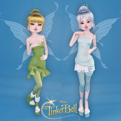 Winter Fairy Tinkerbell, Dti Roblox Fairy Costume, Tinker Bell Dress To Impress Roblox Game, Fairy Dti Outfit, Dti Fairy Costume Outfits, Tinkerbell Dress To Impress, Periwinkle And Tinkerbell, Dress To Impress Fairy Costume, Twins Dress To Impress