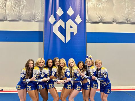 Cheetahs majors filming! Cheer Athletics Cheetahs, Cheer Goals, Cool Cheer Stunts, Cheer Aesthetic, Cheer Things, Cheer Pics, Cheer Uniforms, Cheer Athletics, The Cheetah