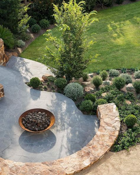 Landscape Design Melbourne, Sunken Fire Pits, Mount Martha, Fire Pit Landscaping, Luxury Landscaping, Garden Fire Pit, Fire Pit Area, Backyard Fire, Native Garden