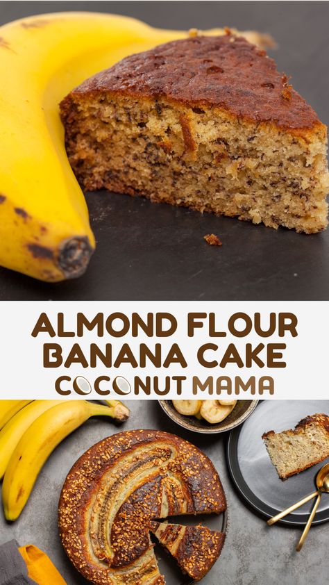 Upgrade your dessert game with almond flour banana cake. Light, moist, and full of flavor, this recipe is a must-try for any banana lover. Almond Banana Cake, Almond Flour Banana Nut Muffins, Almond Flour Banana Cake, Almond Flour Banana Recipes, Banana Cake With Almond Flour, Paleo Banana Cake, Almond Flour Recipes Desserts, Almond Flour Banana, Banana Coffee Cakes