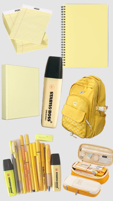 ￼ yellow school supplies Stabilo Boss, School Supplies, The Originals, Yellow