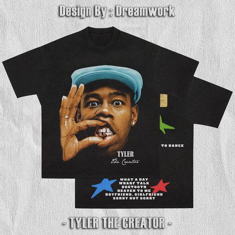 Dreamwork©️ | -TYLER THE CREATOR- AVAILABLE DESIGN FOR SALE BY #dreamwork_graphic ▫️Only for one BUYER ▫️Text can be change DM for… | Instagram Tyler The Creator Clothes, Tyler The Creator Outfits, Sorry Not Sorry, Street Design, Motorcycle Outfit, Tyler The Creator, Skull Design, Apparel Design, Clothing Company