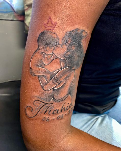 Mother And Son Tattoo Ideas Black Women, Black Mother And Son Tattoo Ideas, Black Mom And Son Tattoo Ideas, Mommy Son Tattoo Ideas, My Daughter Tattoo Ideas, Tattoos For Baby Boy Mother Son, My Sons Keeper Tattoo, First Son Tattoo Ideas Mom, Tattoo For Mother And Son