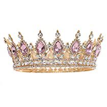 Check this out! Crowns And Tiaras, Glow Jewelry, Crown Crystal, Women Costume, Party Hair Accessories, Red Rose Petals, Pink Jewels, Rhinestone Tiara, Rhinestone Crown