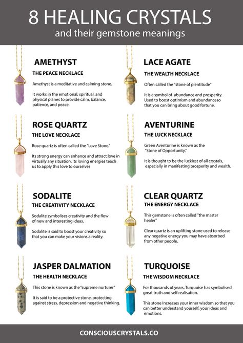 Cosmic Crystals - Necklace Meanings and Uses Crystals Necklace Meanings, Crystal Necklace Meaning, Pendant With Meaning, Witch Crystals Meaning, How To Wear Crystal Necklaces, Crystals Meanings Witchcraft, Meaning Of Crystals, Crystals Necklace Aesthetic, Pendulum Crystal Meaning