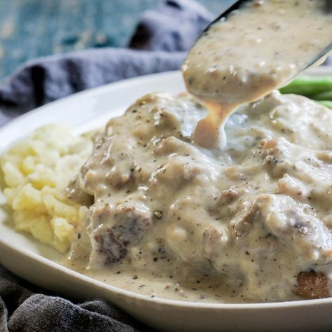 Gluten-free White Country Gravy with or without Sausage Breakfast Sausage Gravy, Gluten Free Sausage Gravy, Sausage Gravy Casserole, White Country Gravy, Breakfast Gravy, Farmer Sausage, Gravy Casserole, Weston Price, Gluten Free Sausage