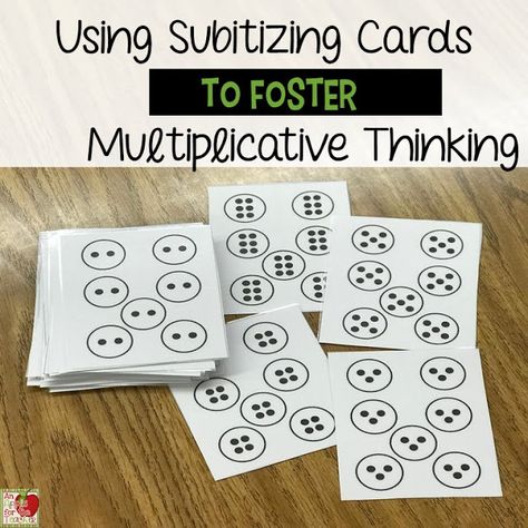 An Apple For The Teacher: Using Subitizing Cards to Foster Multiplicative Thinking Subitizing Cards, Subitizing Activities, Teacher Giveaway, Apple For The Teacher, Educational Therapy, Teaching Multiplication, Math Centers Middle School, Math Notebook, 4th Grade Writing