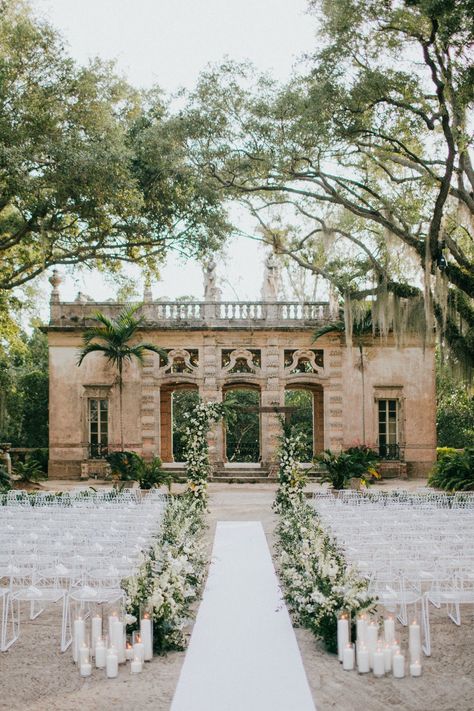 Vizcaya Wedding, Courtyard Wedding, Modern Wedding Venue, Garden Wedding Reception, Garden Weddings Ceremony, Modern Wedding Decor, Modern Wedding Inspiration, Garden Wallpaper, Garden Wedding Inspiration