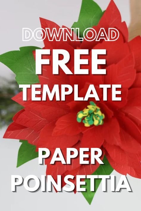 Poinsettia Template Pattern, Christmas Paper Flower Template, Poinsettia Flower Template Free, Poinsettia Flower Paper, Paper Poinsettias Diy, Cricut Poinsettia Paper Crafts, Poinsettia Paper Flower, Diy Poinsettia Flower Paper, Pointsetta Flower Template