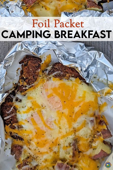 Breakfast Foil Packs are a simple and delicious camping meal made with eggs, breakfast meat, and potatoes. They can be cooked over the campfire, on a grill, or at home in an oven. Foil Pack Breakfast Camping Recipes, Camping Eggs, Breakfast Egg Bake, Campfire Breakfast, Simple Camping, Camping Foods, Campfire Recipes, Camping Meal, Meat And Potatoes