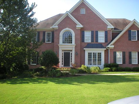 Palladium Windows, Traditional Colonial, Double Front Doors, Double Hung Windows, Traditional Exterior, Double Doors, Front Door, Grilling, Georgia