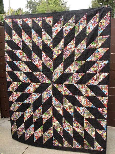 Star Burst Quilt Pattern, Missouri Star Quilt Pattern, Starburst Quilt, Black And White Quilt, Quilting Pantographs, Half Square Triangle Quilts Pattern, Missouri Quilt, Triangle Quilt Pattern, Triangle Quilts