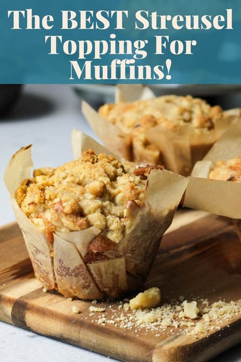 This is the BEST streusel topping for muffins and coffee cakes! via @bessiebakes Streusel For Muffins, Muffins With Toppings, Muffin Strudel Topping, Maple Nut Muffins, Almond Streusel Topping, Strudel Topping For Muffins, Muffin Topping Crumble, Strussel Topping For Muffins, Best Ever Muffins