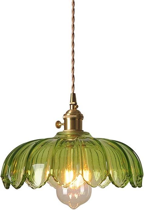 Green Pendant Light, Industrial Pendant Lamps, Lustre Vintage, Bar Ceilings, Green Lamp Shade, Brass Light Fixture, Plug In Pendant Light, Luminaire Vintage, Hanging Ceiling Lamps