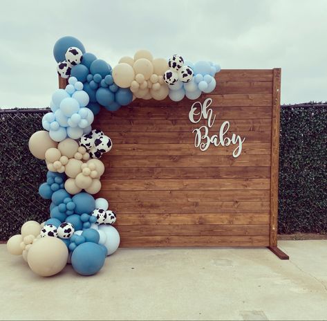 Boy Baby Shower Cowboy Theme, Western Boy Baby Shower Ideas, Western Balloon Garland, Cow Print Baby Shower Ideas Boy, Baby Shower Cowboy Theme, Cowboy Balloon Garland, Cowboy Baby Shower Ideas, Baby Shower Vaquero, Western Backdrop