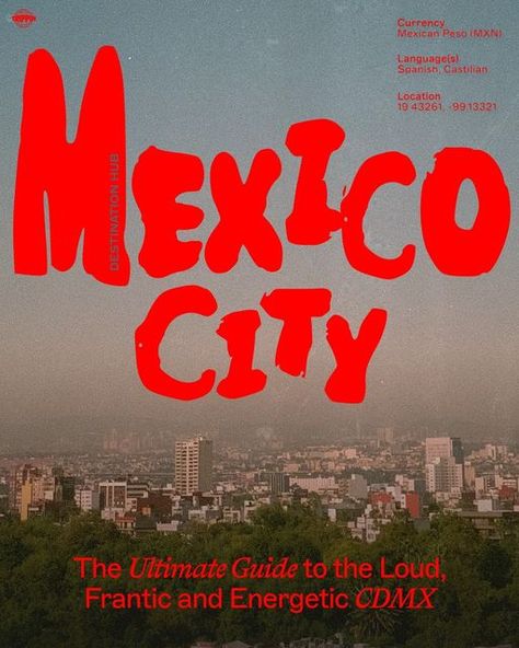 Mexico City Poster, Mexico City Graphic Design, Vintage Mexico City, Mexico City Design, Mexico Graphic Design, Mexico Vacation Aesthetic, Mexican Magazine, Queer Travel, Mexico City Architecture