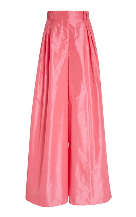 High-Waisted Silk-Taffeta Wide-Leg Pants by CAROLINA HERRERA Now Available on Moda Operandi Carolina Herrera Bridal, Carolina Herrera Fashion, Floral Long Sleeve Shirt, Rose Fashion, Pant Suits, Cotton Blends Dress, Silk Taffeta, Tweed Dress, Maxi Knit Dress