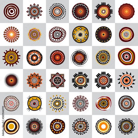 Painting Icon, Aboriginal Symbols, Dots Painting, Aboriginal Art Symbols, Aboriginal Art Dot Painting, Indigenous Australian Art, Icon Logo Design, Logo Design Illustration, Aboriginal Patterns