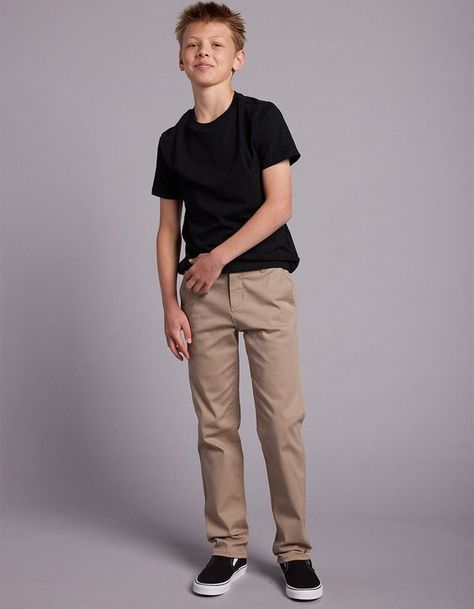 Very decent quality Park. Satisfied with the purchase. The size matches but for tall sleeves the length of the sleeves may be insufficient. Boys Khaki Pants Outfit, School Boy Outfits, Boys Dressy Outfits, Khaki Pants Outfit, Boys School Outfits, Boys Khaki Pants, Boys Chinos, Boys Fashion Trends, Slim Chinos