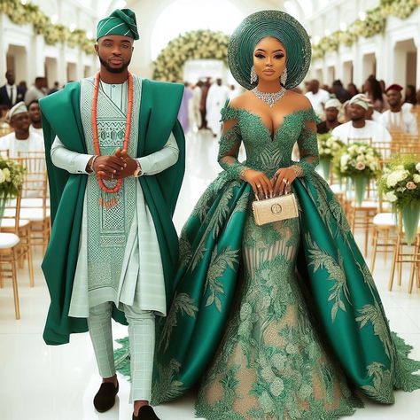 FOLAH SIGNATURE | Asoebi style inspo..bride|groom|wedding guest|bridesmaid|asoebi ladies. Which slide is your favorite 🤩? SAVE AND SHARE Which one are… | Instagram Igbo Couple Traditional Wedding Attire, Traditional Nigerian Wedding Dress, Groom Traditional Outfit, African Bridal Dresses Ankara, African Wedding Attire For Couples, Ankara Wedding Dress Styles, Wedding Ideas African, Guinean Weddings, African Wedding Guest Outfit Classy