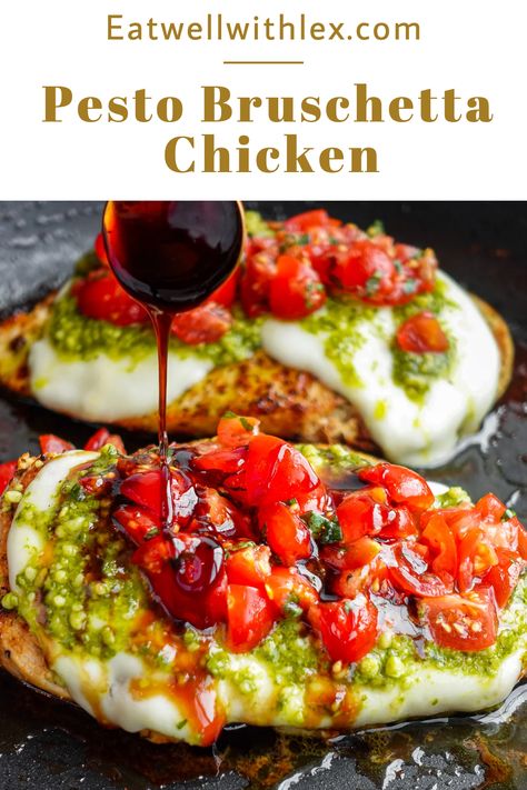 Best Healthy Recipes Dinner, Pesto Chicken With Sundried Tomatoes, Bruschetta Chicken With Pesto, Recipes Using Bruschetta, Grilled Chicken With Burrata, Tasty Healthy Dinner Recipes, Light Delicious Dinner, Bruschetta Chicken Skillet, Meals With Bruschetta