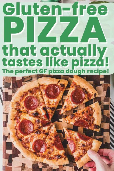 Do you wish you could have a gluten-free pizza that actually tastes like pizza? Now you can! Learn how to make the best gluten-free pizza right at home! All my tips and tricks and a special flour (Caputo Fioreglut) yield the perfect gluten-free pizza! Gf Pizza Dough Recipe, Gluten Free Pizza Dough Recipe, Gluten Free Pizza Crust Recipe, Gluten Free Pizza Recipes, Gluten Free Pizza Dough, Gluten Free Brands, Gluten Free Pizza Crust, Gluten Free Recipes Bread, Homemade Gluten Free