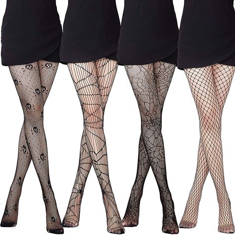 Spider Web Tights, Goth Tights, Spider Skeleton, Junko Enoshima, Gay Outfit, Dark Clothes, Fishnet Tights, Fishnet Stockings, Halloween Spider