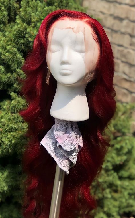 Red And Black Wig, Messy Aesthetic, High Fashion Hair, Red Wig, Birthday Hairstyles, Dyed Hair Inspiration, Frontal Hairstyles, Pretty Hair Color, Hair Crush