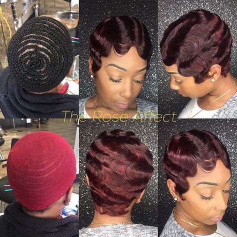 Instagram Short Weave Hairstyles, Finger Wave Hair, Quick Weave Hairstyles, Finger Waves, Sassy Hair, Quick Weave, Hair Laid, African Braids, Short Hair Styles Pixie