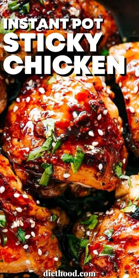 Boneless Chicken Instapot Recipes, Chicken Pieces Instant Pot, Instant Pot Sticky Chicken, Chicken Thigh Bone In Instant Pot, Chicken Thigh Recipes In Instant Pot, Bone In Chicken Thigh Recipes Pressure Cooker, Chicken Thighs In Crock Pot Recipes, Chicken Thighs In Instant Pot Recipes, Instant Pot Bone In Chicken Recipes