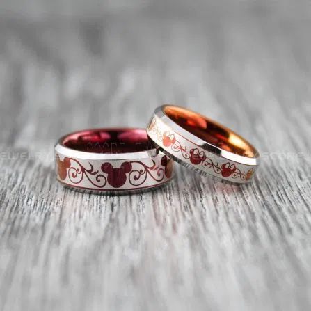 Disney Promise Rings, Engagement Rings Disney, Fairy Wedding Rings, Disney Wedding Ring, Nightmare Before Christmas Rings, Disney Wedding Rings, Couple Disney, Little Mermaid Wedding, Disney Engagement Rings