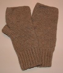 Men's Fingerless Gloves Crocheted Fingerless Gloves, Crochet Fingerless Gloves Free Pattern, Crochet Hand Warmers, Recycled Bags, One Skein Crochet, Fingerless Gloves Crochet Pattern, Crochet Men, Glove Pattern, Crochet Gloves Pattern