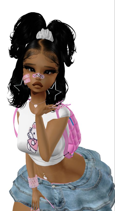 Imvu Hair Ideas, Imvu Poses, Imvu Face Ideas, Imvu Hairstyles, Imvu Avi Ideas, Baddie Club Outfits, Imvu Hair, Everskies Y2k, Imvu Pfp