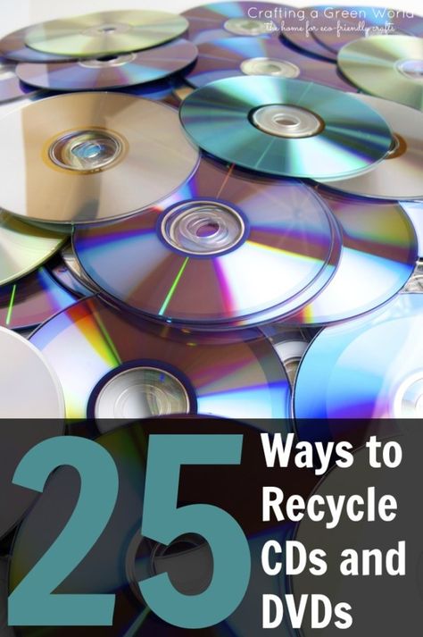 DIY Crafts: 25 Ways to Recycle CDs and DVDs • Crafting a Green World Old C D Crafts, Dvd Crafts, Cd Recycling, Dvd Craft, Crafts With Cds, Cd Recycle, Cd Craft, Cd Crafts Diy, Old Cd Crafts