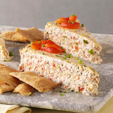 Herb Roasted Pepper Cheesecake Exps147189 Th2379797a11 30 5bc Rms 2 Jalapeno Recipes Appetizers, Friendsgiving Recipes Appetizers, Pilsbury Recipes, Savory Cheesecake, No Cook Appetizers, Savory Cheese, Appetizer Dishes, Cheese Bites, Delish Recipes