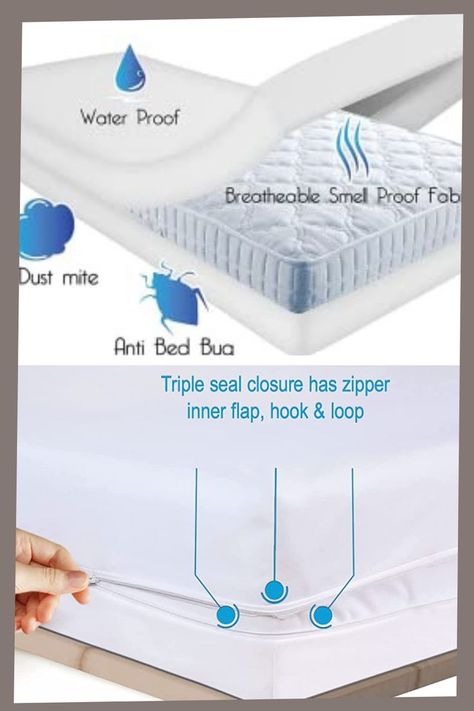 The HIGH LIVING Zipper Anti Allergy Bed Bug Waterproof Mattress Cover Total Encasement Protector helps prevent bed bugs and dust mites from infesting a mattress. This cover comes with a zipper for added securityability and convenienceability, thus making it easy to wash and dry the protector. This product has been certified by the Asthma and Allergy Foundation of America Queen Size Mattress, Mattress Encasement, Rid Of Bed Bugs, Bed Bug, Home Beauty Tips, Queen Mattress Size, Mattress Cover, Bed Bugs, Healthy Sleep