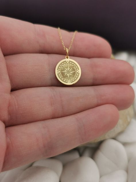 Gold Compass Necklace, Compass Jewelry, Gold Jewelry Gift, Second Option, Compass Pendant, Compass Necklace, Classy Jewelry, Jewelry Lookbook, Necklace Personalized