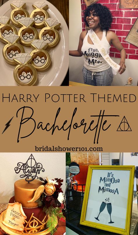 Muggle To Mrs. A Harry Potter Bachelorette Party | Bridal Shower 101 Harry Potter Maid Of Honor Proposal, Harry Potter Batchloret Party, Harry Potter Bachelorette Party Shirts, Muggle To Mrs Bachelorette, Nerdy Bachelorette Party, Harry Potter Theme Bridal Shower Ideas, Harry Potter Engagement Party, Harry Potter Themed Bachelorette Party, Bookish Bachelorette Party