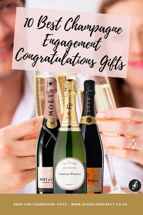 🥂 10 Best Champagne Engagement Congratulations Gifts - When it comes to engagement gifts, a bottle of Champagne is the perfect choice. Take a look at our top ten gift sets here. Engagement Congratulations Gift, Champagne Gift Set, Best Engagement Gifts, Congratulations Gifts, Engagement Congratulations, Veuve Clicquot Champagne, Happy Engagement, Best Champagne, Bottle Of Champagne