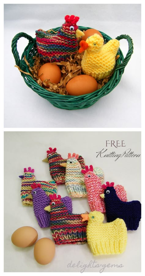 Emma Leith Crochet, Easter Egg Knitting Patterns Free, Knitted Easter Eggs Free Pattern, Easter Knits Free Patterns, Free Easter Knitting Patterns, Cream Egg Covers Knitted Free Pattern, Knitted Chickens Free Pattern, Easter Knitting Patterns Free, Easter Knitting Patterns