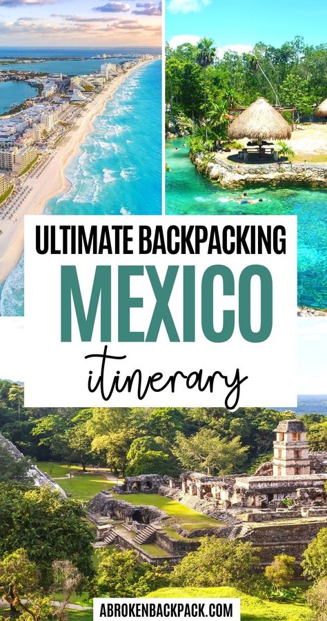 Mexico Travel Itinerary, Backpacking Mexico, Backpacking Itinerary, Backpacking Routes, Mexico Itinerary, Mexico Beaches, Best Beaches To Visit, Explore Mexico, Mexico Travel Guides