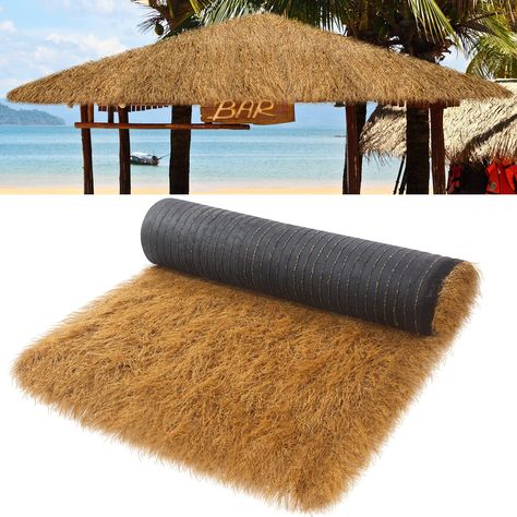 PRICES MAY VARY. What You Will Get: the package includes 1 roll of synthetic thatch grass roof in the yellow color in box; Because our products are shipped in rolls, when you receive the product, please wake up the grass to make the surface recover fluffy for a better decoration effect Size Information: the thatch roofing measures approx. 39.4 inches/ 1 m in width, and 236 inches/ 6 m in length, long enough for your decoration demand and replacement in anywhere, outdoor and indoor, you can also Lemonade Bar, Hair Salon Chairs, Grass Roof, Tiki Decor, Faux Grass, Patio Pool, Tiki Hut, Thatched Roof, Hawaiian Party